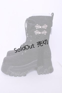 画像2: axes femme POETIQUE / チャイナ釦タンクソールブーツ M クロ O-26-01-20-1017-AX-SH-OW-ZTK014