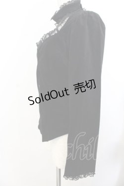 画像2: BPN / チョーカー付き別珍ブラウス M ブラック O-26-01-20-008-GO-BL-OW-OS