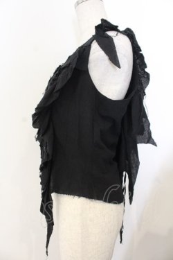 画像2: BPN / ウイングフリルガーゼブラウス M ブラック O-26-01-20-009-GO-BL-OW-OS