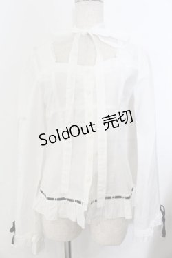 画像1: PEACE NOW / リボンブラウス M ホワイト O-26-01-20-010-PU-BL-OW-OS