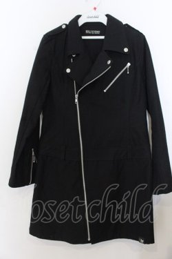 画像1: HELL CAT PUNKS / ライダースワンピース  ブラック O-26-01-20-012-PU-OP-OW-OS