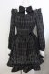 画像1: Secret Honey / サイド編み下げチェック長袖ワンピース  クロ×シロ O-26-01-20-015-CA-OP-IG-OS (1)