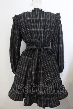 画像3: Secret Honey / サイド編み下げチェック長袖ワンピース  クロ×シロ O-26-01-20-015-CA-OP-IG-OS