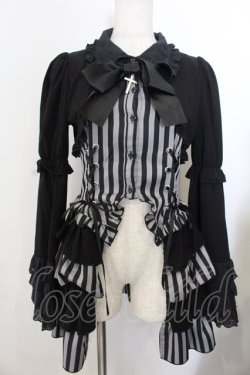 画像1: Jamieエーエヌケー / ストライプお姫様（トップス）  クロ×グレー O-26-01-20-016-0-BL-IG-OS