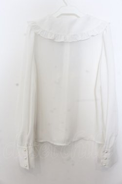 画像2: Jamieエーエヌケー / ぽんぽんリボンブラウス  シロ×クロ O-26-01-20-018-0-BL-IG-OS