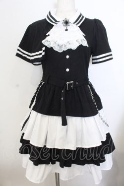 画像1: Jamieエーエヌケー / ゴシックミリタリーワンピース  クロ×シロ O-26-01-20-019-0-OP-IG-OS