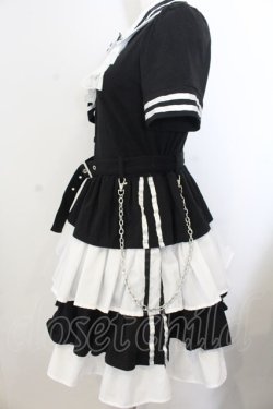 画像2: Jamieエーエヌケー / ゴシックミリタリーワンピース  クロ×シロ O-26-01-20-019-0-OP-IG-OS