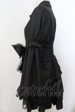 画像2: Jamieエーエヌケー / Bigおリボンお姫様ブラウス  クロ O-26-01-20-022-0-BL-IG-OS