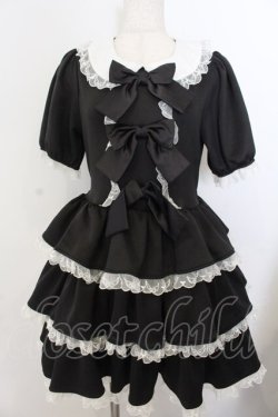 画像1: Jamie エーエヌケー / お姫様ジャージワンピース  クロ×シロ O-26-01-20-026-LO-OP-IG-OS