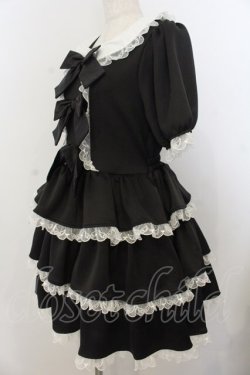 画像2: Jamie エーエヌケー / お姫様ジャージワンピース  クロ×シロ O-26-01-20-026-LO-OP-IG-OS