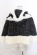 画像3: Ank Rouge / ネコちゃんキラキラツイードポンチョ  クロ×シロ O-26-01-20-027-CA-CO-IG-OS (3)