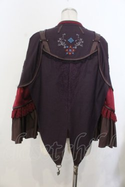 画像3: Ozz oneste / 蝶舞秋園ミニマント  パープル×ワイン O-26-01-20-003-OO-JA-OW-OS