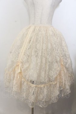 画像1: axes femme kawaii / レースドロストオーバースカート  生成り O-26-01-20-029-AX-SK-IG-OS