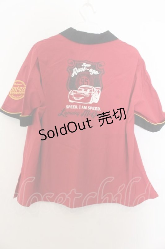 画像2: Secret Honey / ボーリングシャツ   アカ×クロ O-26-01-20-030-CA-BL-IG-OS (2)