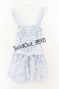 画像4: LIZ LISA / ギンガムエプロン風ワンピース  サックス O-26-01-22-030-LO-OP-IG-OS