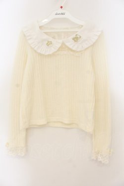 画像1: LIZ LISA / リボンベアーリブペタトップス  オフシロ O-26-01-22-032-LO-SK-IG-OS