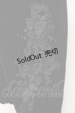 画像2: ALGONQUINS / スカルプリントルーズタンク  ブラック O-26-01-22-036-AL-TO-IG-OS