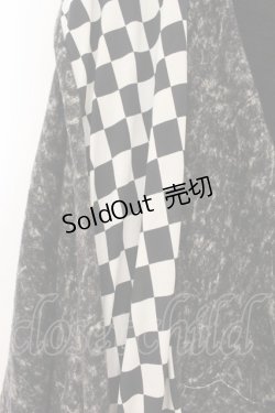 画像2: ALGONQUINS / フードストールケープ  ブラック×ホワイト O-26-01-22-037-AL-TO-IG-OS