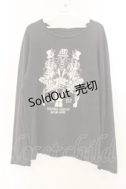 画像1: MAM / ガールプリントカットソー  ブラック O-26-01-22-038-LO-TO-IG-OS