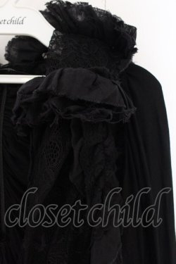 画像2: h.NAOTO / レースガーゼボレロ  ブラック O-26-01-22-040-HN-TO-IG-OS