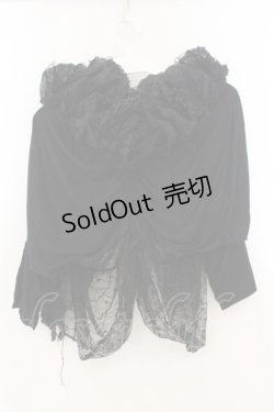 画像4: h.NAOTO / レースガーゼボレロ  ブラック O-26-01-22-040-HN-TO-IG-OS