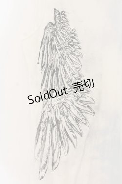 画像4: h.NAOTO / 羽プリントタンクトップ  ホワイト×ブラック O-26-01-22-041-HN-TO-IG-OS