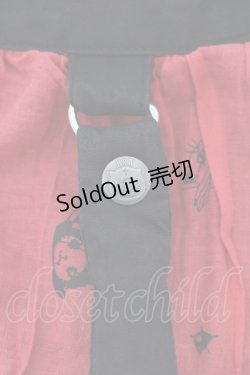 画像5: HANGRY&ANGRY / H&Aフェイスプリントしっぽ付きティアードスカート  レッド×ブラック O-26-01-22-042-HN-SK-IG-OS