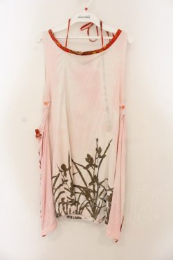 画像1: gouk / 斑染めオフショルカットソー  ピンク×ホワイト×レッド O-26-01-22-043-GO-TO-IG-OS