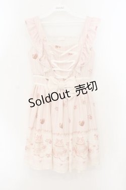 画像1: LIZ LISA / スウィートラテ柄ワンピース  ピンク O-26-01-22-004-LO-OP-IG-OS