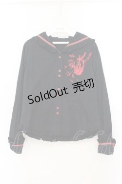 画像1: PUTUMAYO / エンジェルセーラーブラウス  ブラック O-26-01-22-049-PT-BL-IG-OS