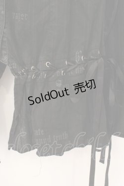 画像3: h.naoto Blood / 英字プリント裾デザインブラウス  ブラック（色褪せによりグレー） O-26-01-22-050-HN-BL-IG-OS