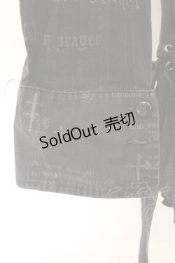 画像4: h.naoto Blood / 英字プリント裾デザインブラウス  ブラック（色褪せによりグレー） O-26-01-22-050-HN-BL-IG-OS