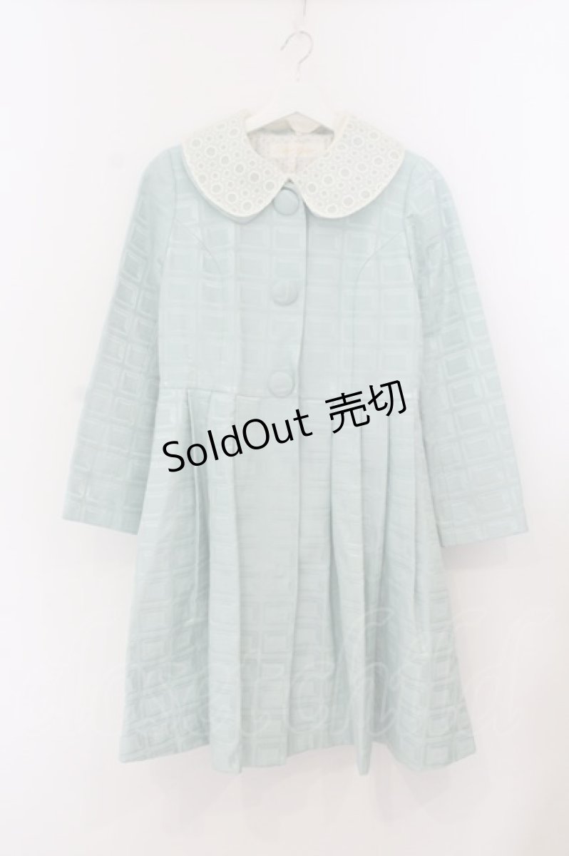 画像1: Leur Getter / 板チョコジャガードコート M ミントブルー O-26-01-22-059-LU-CO-OW-OS (1)