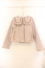 画像1: m petit by misako / セーラー襟ショートコート S ピンクベージュ O-26-01-22-061-LO-CO-OW-ZTC014 (1)