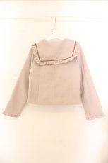 画像2: m petit by misako / セーラー襟ショートコート S ピンクベージュ O-26-01-22-061-LO-CO-OW-ZTC014 (2)
