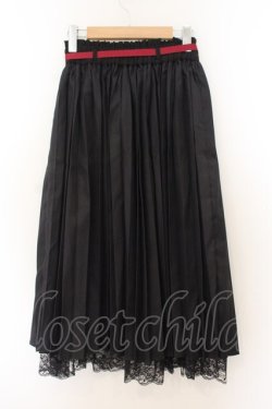 画像4: axes femme / 彼岸花柄プリーツスカート F クロ O-26-01-22-063-AX-SK-OW-OS