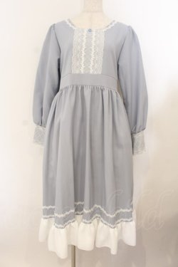 画像1: marcHenTica / カテリーナワンピース (採寸をご確認ください) くすみブルー O-26-01-22-067-LO-OP-OW-OS