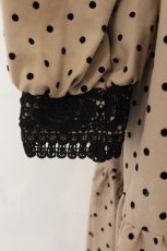 画像3: marcHenTica / キャロラインワンピース サイズ(採寸をご確認ください) タピオカミルクティー（ベージュ×クロ） O-26-01-22-068-LO-OP-OW-ZT627 (3)