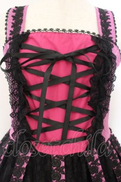 画像2: h.NAOTO / Rose Bird Cage Dress ジャンパースカート  ピンク×ブラック O-26-01-22-072-HN-OP-IG-OS