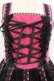 画像2: h.NAOTO / Rose Bird Cage Dress ジャンパースカート  ピンク×ブラック O-26-01-22-072-HN-OP-IG-OS (2)