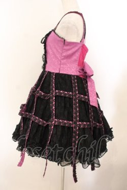 画像5: h.NAOTO / Rose Bird Cage Dress ジャンパースカート  ピンク×ブラック O-26-01-22-072-HN-OP-IG-OS