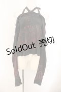 h.ANARCHY / スプラッシュプリントホルターカットソー  ブラック（色褪せによりグレー） O-26-01-22-075-HN-TO-IG-OS