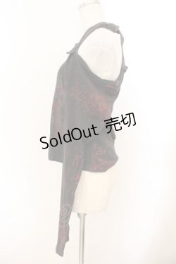 画像3: h.ANARCHY / スプラッシュプリントホルターカットソー  ブラック（色褪せによりグレー） O-26-01-22-075-HN-TO-IG-OS