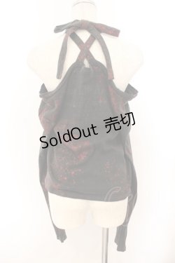 画像4: h.ANARCHY / スプラッシュプリントホルターカットソー  ブラック（色褪せによりグレー） O-26-01-22-075-HN-TO-IG-OS