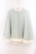 axes femme / パール裏ボアニットポンチョ F ミント O-26-01-22-077-AX-TO-OW-OS