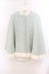画像1: axes femme / パール裏ボアニットポンチョ F ミント O-26-01-22-077-AX-TO-OW-OS (1)