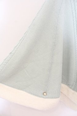 画像3: axes femme / パール裏ボアニットポンチョ F ミント O-26-01-22-077-AX-TO-OW-OS