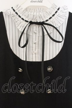 画像2: axes femme POETIQUE / 姫袖風ジャンパースカートドッキングワンピース M クロ O-26-01-22-078-AX-OP-OW-OS