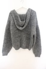 画像2: Fickle Bebe / オーバーニットフーディ F グレー O-26-01-22-079-0-TO-OW-ZT599 (2)