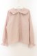 画像1: axes femme POETIQUE / ハートチュールビッグ襟ブラウス M ピンク O-26-01-22-080-AX-BL-OW-OS (1)